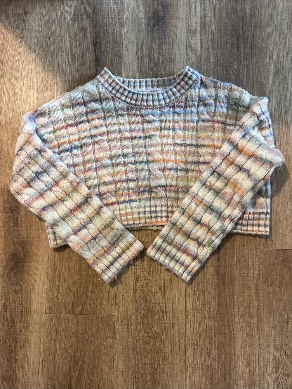Altar’d State Cropped Multicolored Sweater - Women’s XL